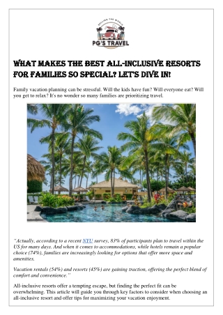 What Makes the Best All-Inclusive Resorts for Families So Special Let's dive in.docx
