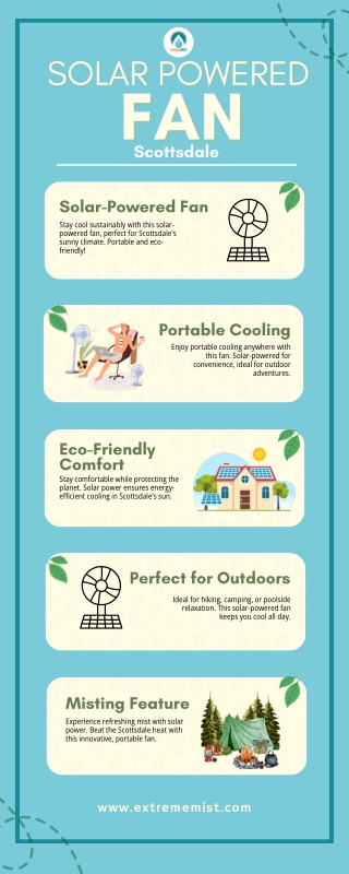 Solar powered fan Scottsdale – Stay Cool Anywhere
