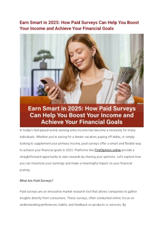 Earn Smart in 2025_ How Paid Surveys Can Help You Boost Your Income and Achieve Your Financial Goals