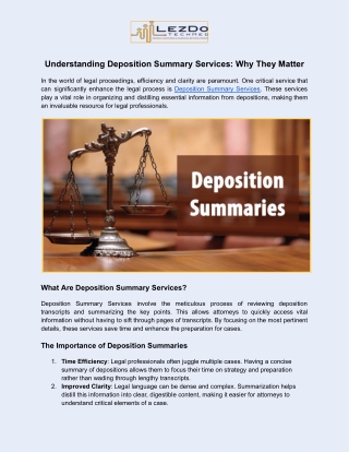 Understanding Deposition Summary Services_ Why They Matter (1)