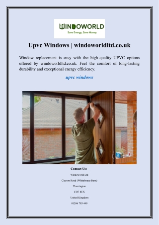 Upvc Windows  windoworldltd.co.uk