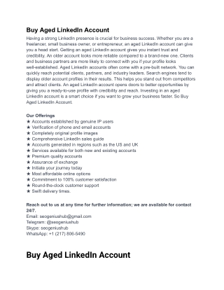 Best Places to Buy LinkedIn Accounts