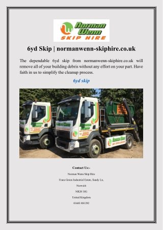 6yd Skip  normanwenn-skiphire.co.uk