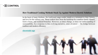 Transform your Electrikit AGA for efficient cooking