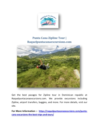 Punta Cana Zipline Tour | Raquelpuntacanaexcursions.com