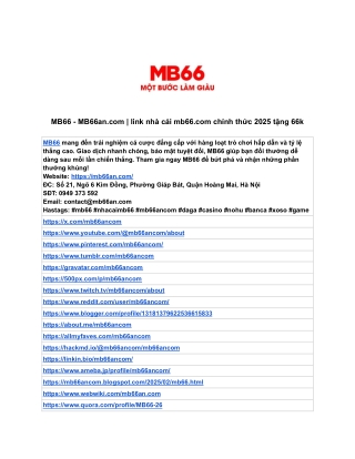 MB66 - MB66an.com _ link nhà cái mb66.com chính thức 2025 tặng 66k