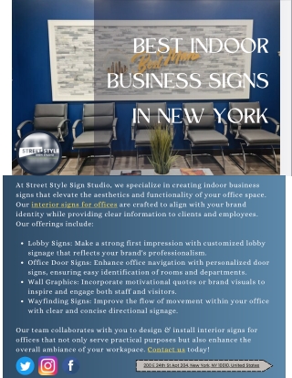 Best Indoor Business Signs in New York