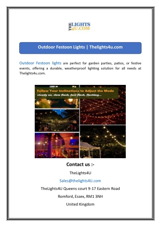 Outdoor Festoon Lights  Thelights4u