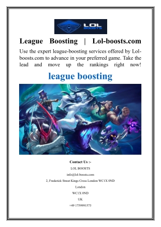 League Boosting  Lol-boosts.com