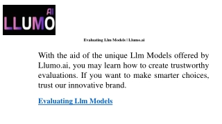 Evaluating Llm Models  Llumo.ai