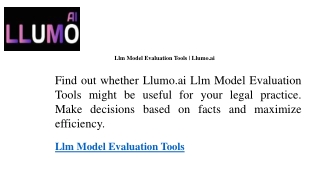 Llm Model Evaluation Tools  Llumo.ai