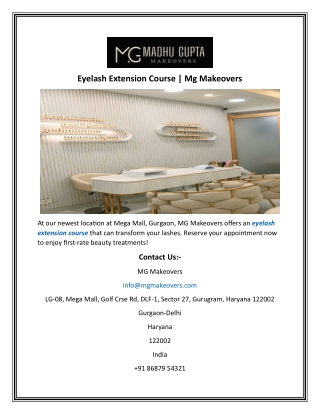 Eyelash Extension Course  Mg Makeovers