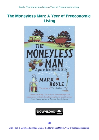 Books  The Moneyless Man A Year of Freeconomic Living