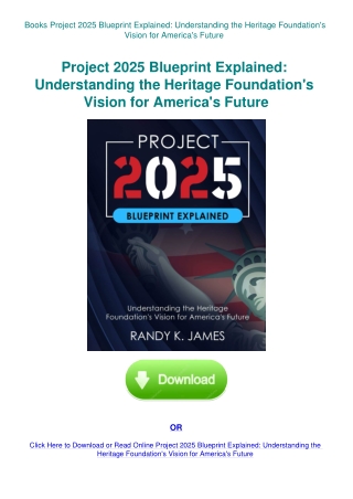 Books Project 2025 Blueprint Explained Understanding the Heritage Foundation's Vision for America's
