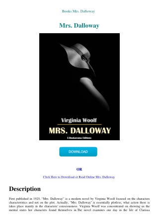 Books Mrs. Dalloway