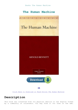 Books The Human Machine