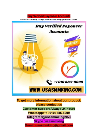 Buy Verified Payoneer Accounts