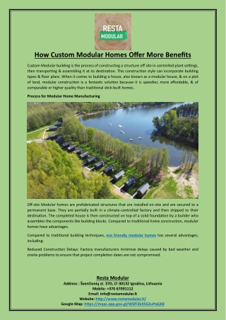 How Custom Modular Homes Offer More Benefits