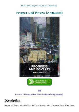 READ Books Progress and Poverty [Annotated]