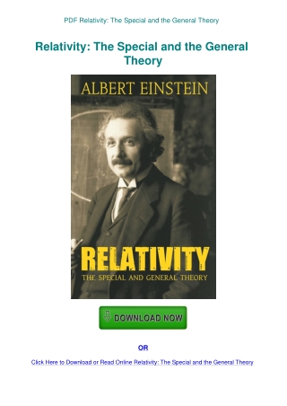 PDF Relativity The Special and the General Theory