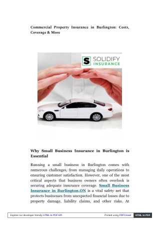 Small Business Insurance in Burlington,ON