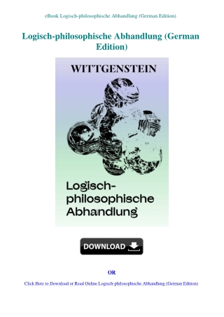 eBook Logisch-philosophische Abhandlung (German Edition)