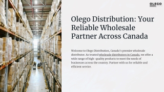Olego Distribution: Your Reliable Wholesale Partner Across Canada