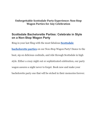 Unforgettable Scottsdale Party Experience_ Non-Stop Wagon Parties for Any Celebration