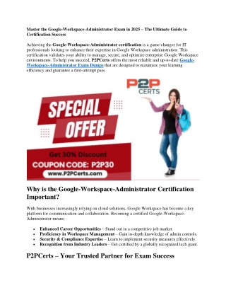 Master the Google-Workspace-Administrator Exam in 2025