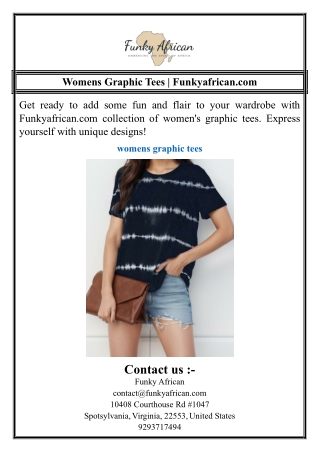Womens Graphic Tees | Funkyafrican.com