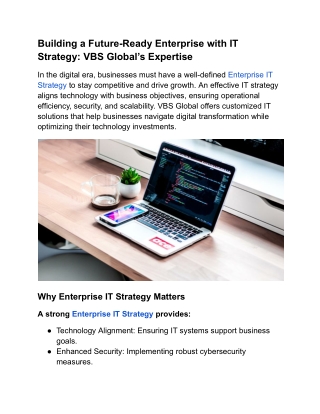 Building a Future-Ready Enterprise with IT Strategy_ VBS Global’s Expertise