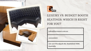 Luxury vs. Budget Booth Seatings: Which Is Right for You?
