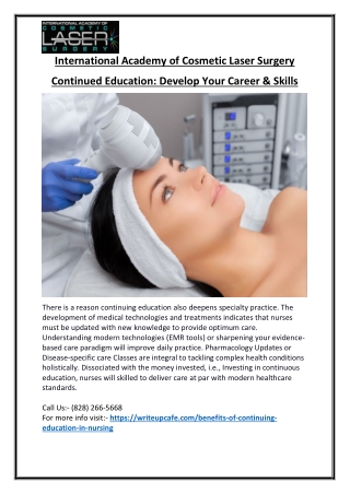 Continued Education Develop Your Career & Skills