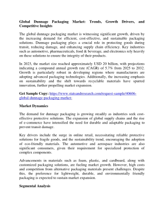 Global Dunnage Packaging Market