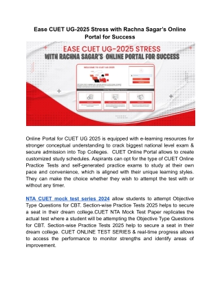 CUET chapter wise online mock test with Chapter-wise MCQs & Quick Notes for Revi