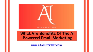 What Are Benefits Of The AI Powered Email Marketing
