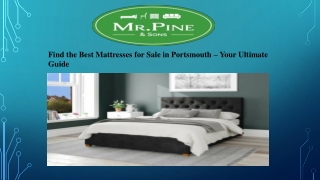 Find the Best Mattresses for Sale in 	Portsmouth – Your Ultimate Guide