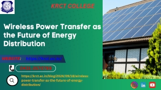 Wireless Power Transfer as the Future of Energy Distribution