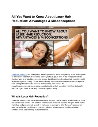 All You Want to Know About Laser Hair Reduction_ Advantages & Misconceptions