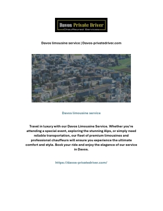 Davos limousine service | Davos-privatedriver.com