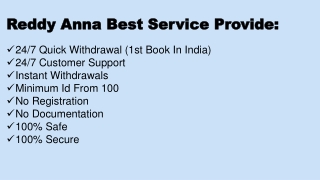 Reddy Anna Book ID