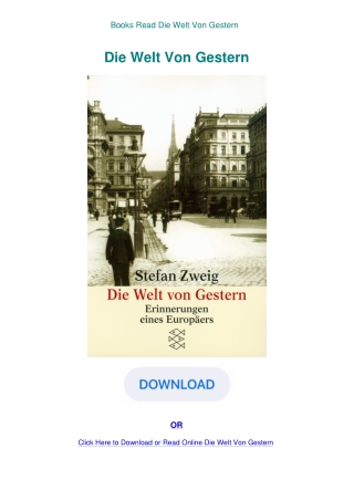 Books Read Die Welt Von Gestern