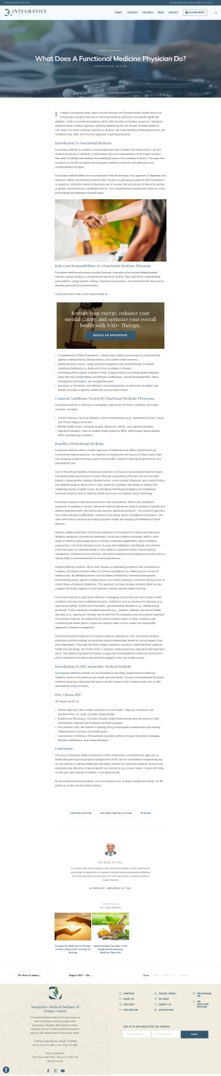 Functional Medicine Physician Assistant