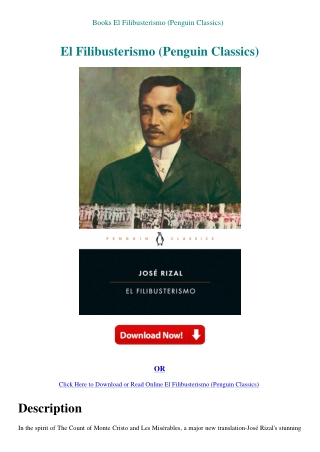 Books El Filibusterismo (Penguin Classics)