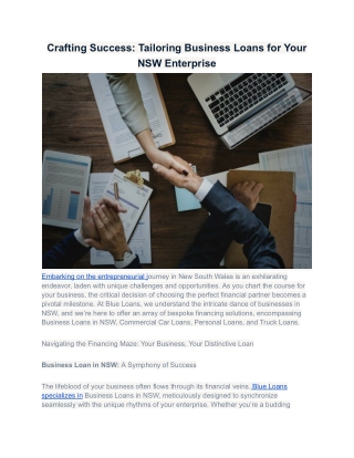 Business Loan in Melbourne