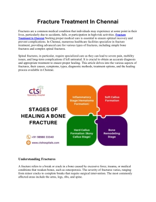 Fracture Treatment In Chennai