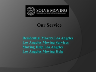 Residential Movers Los Angeles