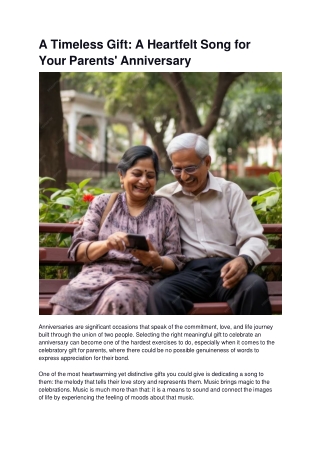 A Timeless Gift_ A Heartfelt Song for Your Parents' Anniversary