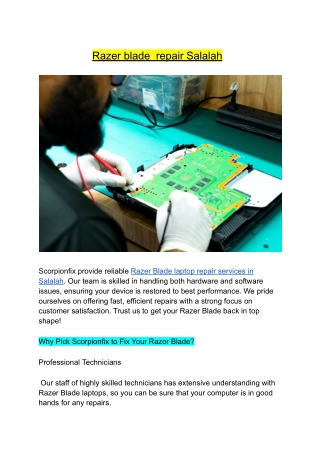 Razer blade  repair Salalah