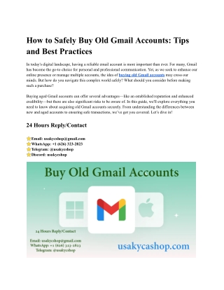 How to Safely Buy Old Gmail Accounts_ Tips and Best Practices